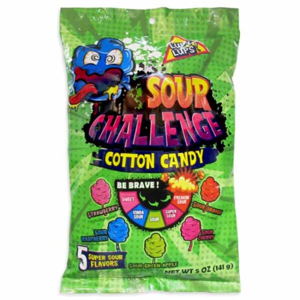 Sour challenge cotton candy