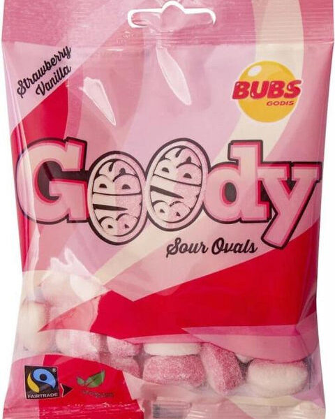 BUBS Godis Sour Strawberry Vanilla