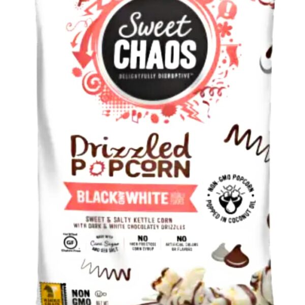 Sweet chaos drizzled popcorn