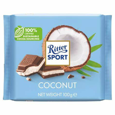 Ritter sport milk chocolate with coconut