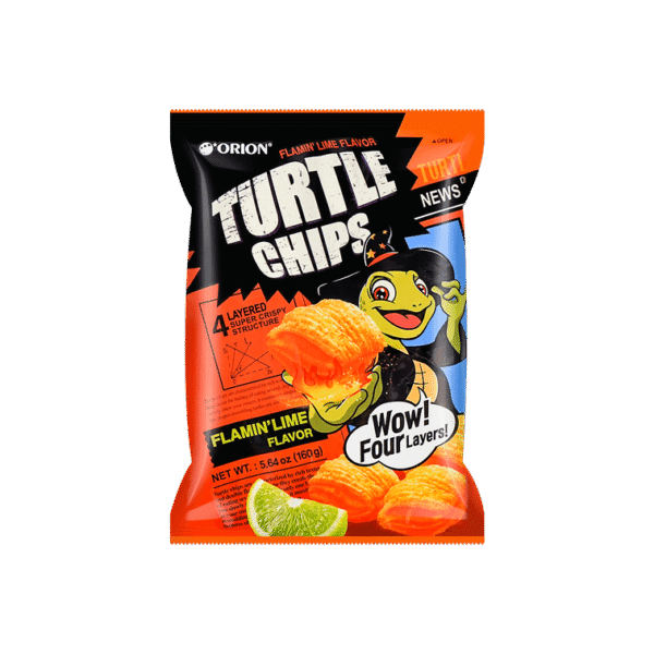 Turtle Chips Flamin' Lime Flavor
