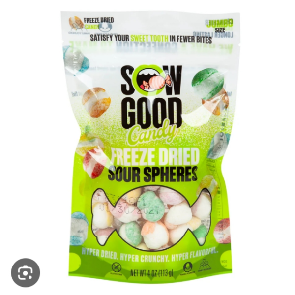 Sow good candy freeze dried sour spheres