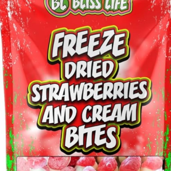Freeze dried strawberries and cream