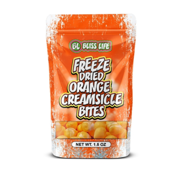 Freeze dried orange creamsicle bites