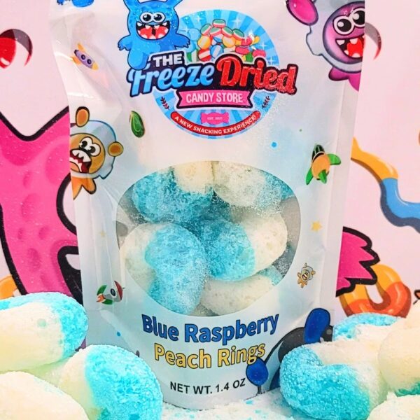 The freeze dried blue raspberry peach rings