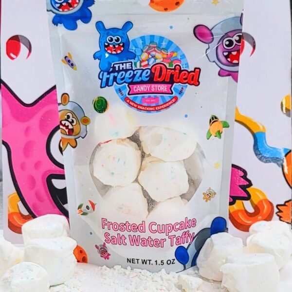The freeze dried frosted cupcake salt water taffy