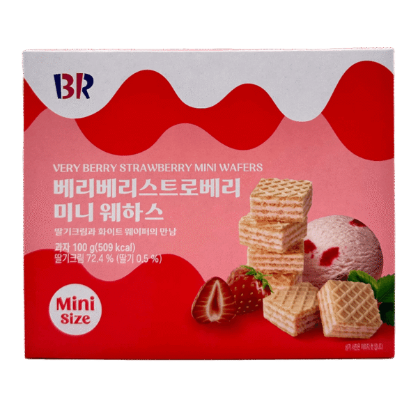 Baskin Robbins Very Berry Strawberry Mini Wafers.