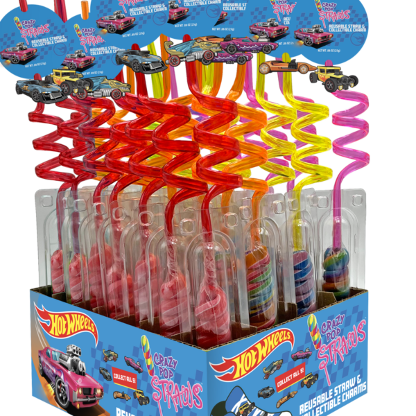 Hot wheels crazy pop straws