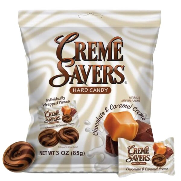 Crème savers hard candy chocolate caramel