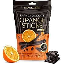 Dark chocolate orange sticks