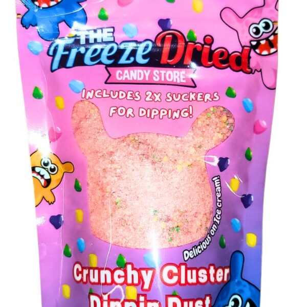 Crunchy cluster dipping dust