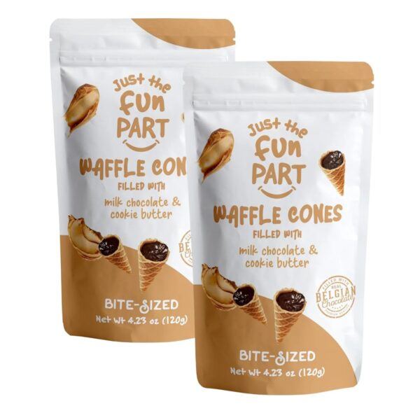 Fun Part Waffle Cones Milk Chocolate & Cookie Butter