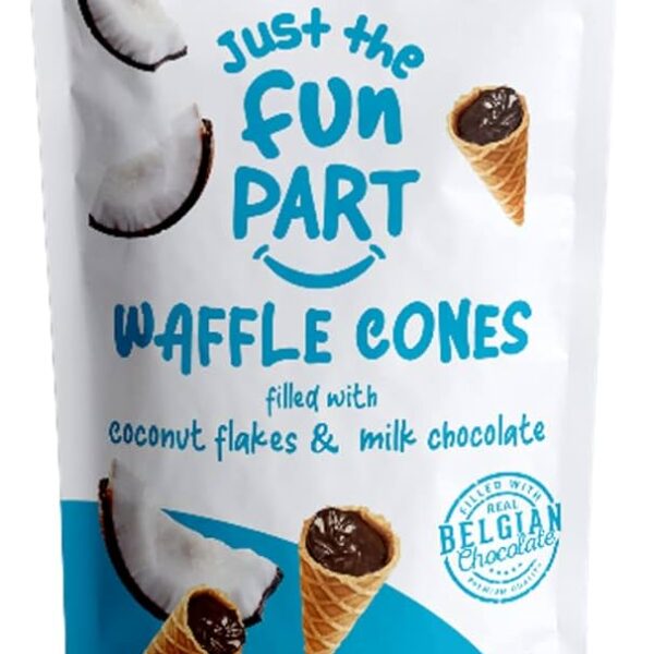 Fun Part Waffle Cones Cocunut Flakes & Milk Chocolate