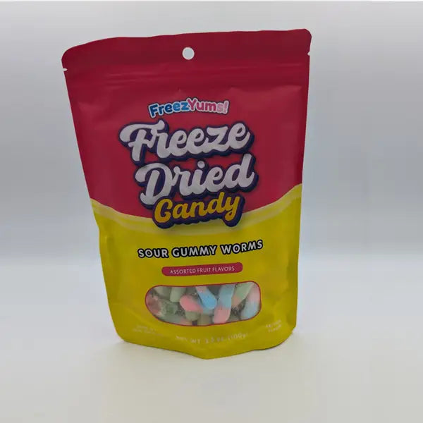 Freeze Dried Candy Sour Gummy Worms