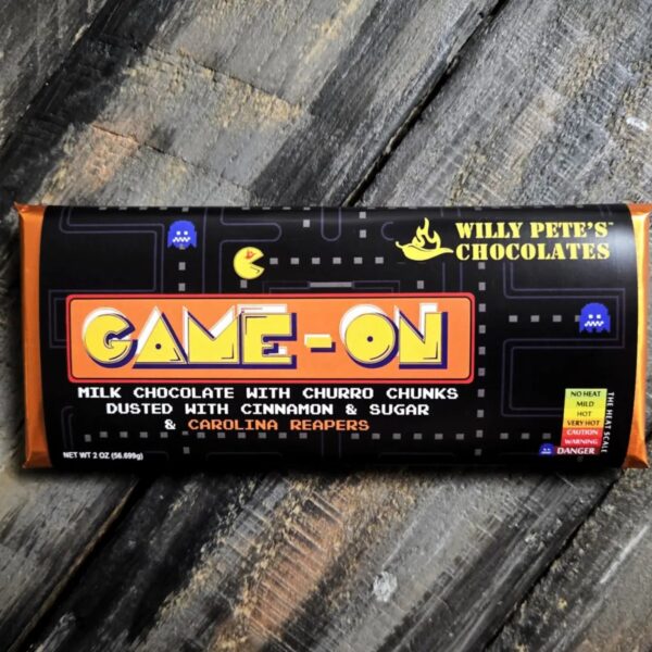 Game on Willy Pete’s chocolate bar