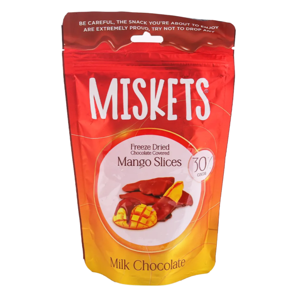 Miskets Freeze Dried Milk Chocolate Covered Mango Slices