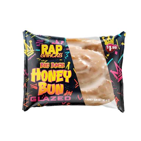 Rap snacks big back honey bun glazed