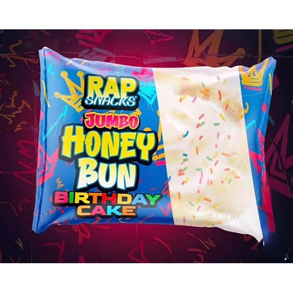 Rap Snacks Big Back Honey Bun Birthday Cake