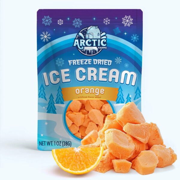 Freeze Dried Ice Cream Orange Flavor