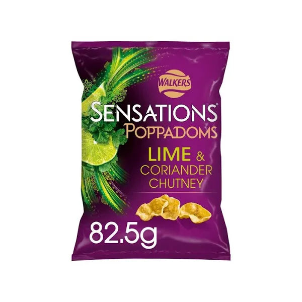 Sensations poppadoms lime & coriander chutney