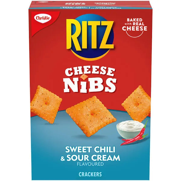 Ritz cheese nibs sweet chili & sour cream flavor