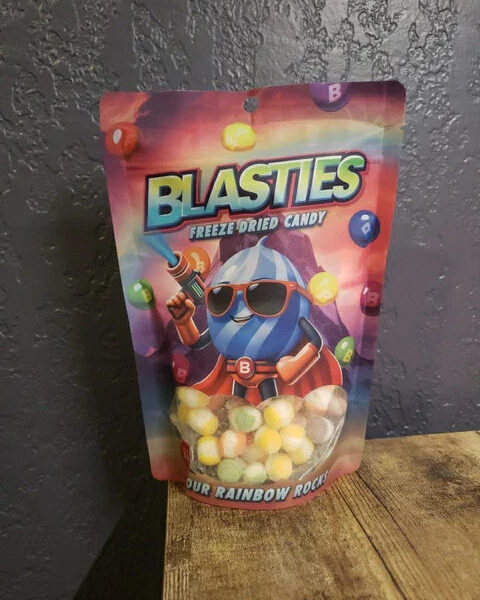 Blasties Sour Rainbow Rocks Freeze Dried Candy