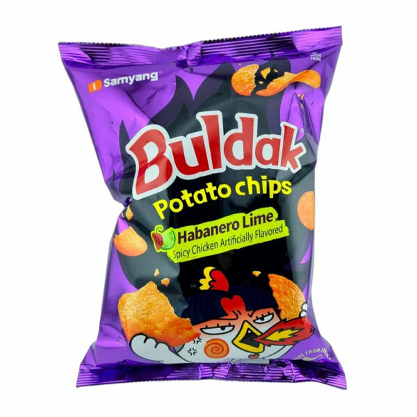 Buldak potato habanero lime chips