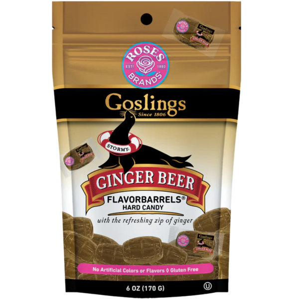 Goslings ginger beer barrels hard candy