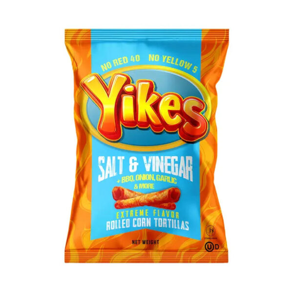 Yikes salt and vinegar rolled corn tortillas