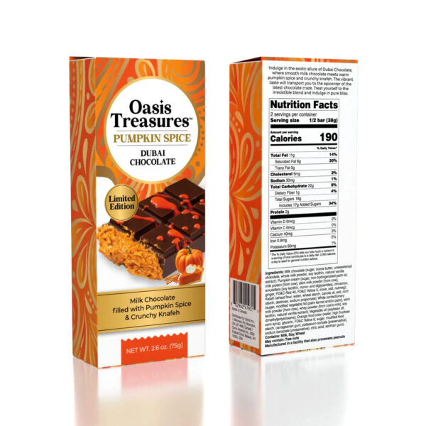 Oasis treasures pumpkin spice Dubai chocolate