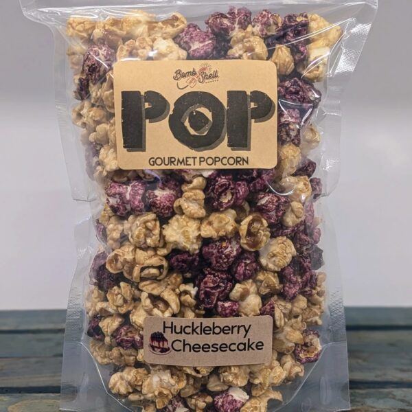 POP huckleberry cheesecake popcorn