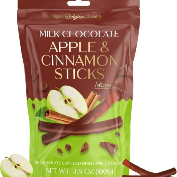 Milk chocolate apple and cinnamon sticks