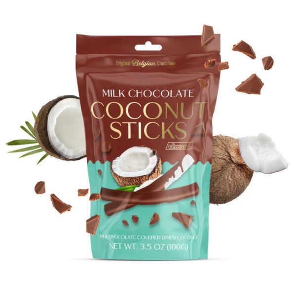 Milk chocolate coconut sticks