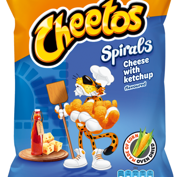 Cheetos spirals ketchup and cheese flavor