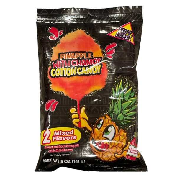 Lupy Lups! Pineapple With Chamoy Cotton Candy