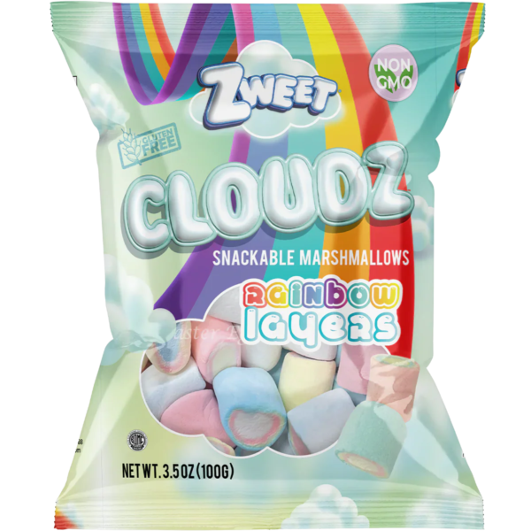 Cloudz Snackable Marshmellows Rainbow Layers