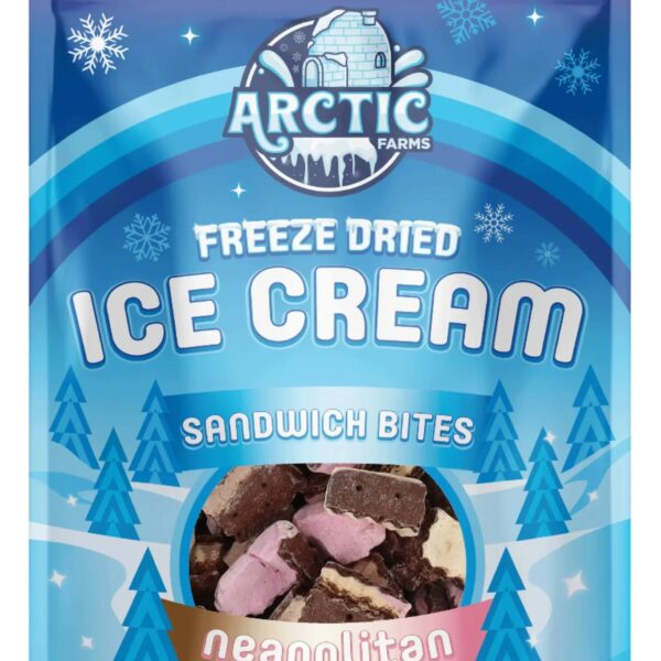 Freeze Dried Ice Cream Sandwich Bites Neapolitan