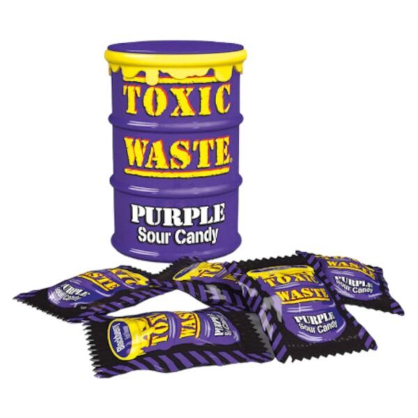 Toxic Waste purple Ultra Sour Candy Drum