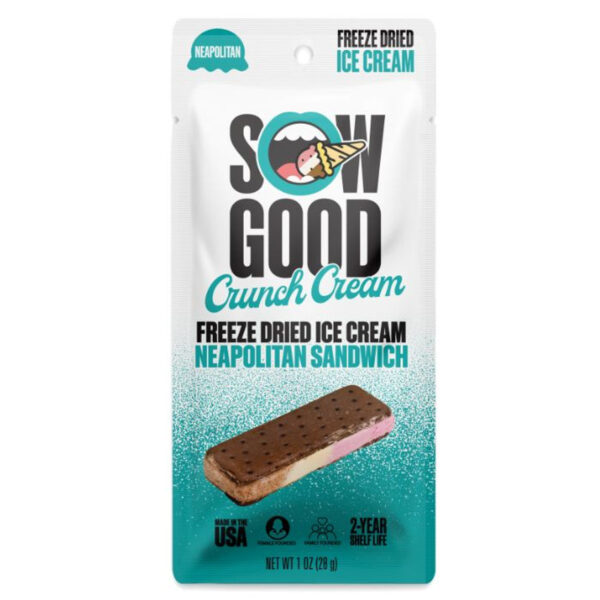 Sow good freeze dried icecream Neopolitan sandwich
