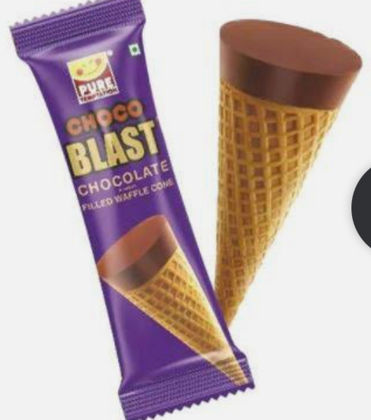 Choco Blast Gold Waffle Cone