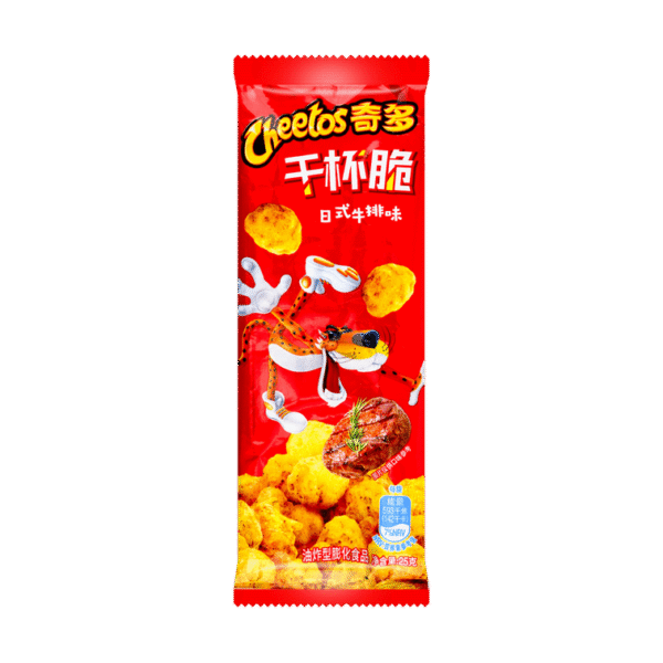 Cheetos Japanese Style Steak Flavored dry cup crisp