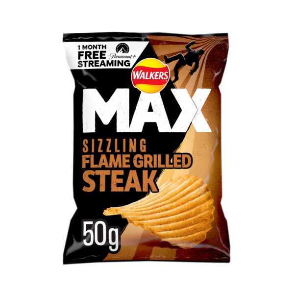 Walkers Max Sizzling Flame Grilled Steak
