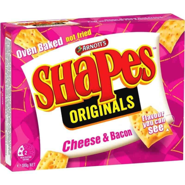 Arnott's Shapes Originals Cheese And Bacon