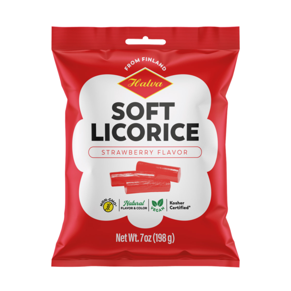 Halva Soft Licorice Strawberry Flavored