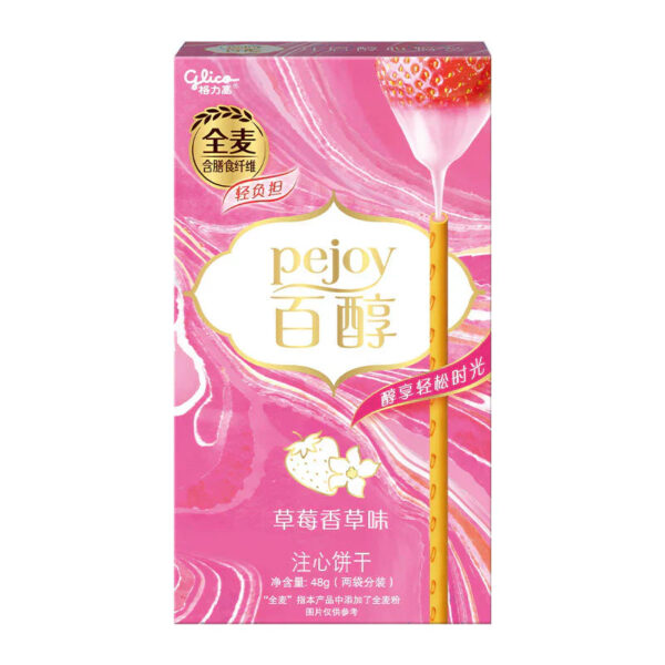 Glico Pejoy Strawberry Vanilla Flavor - 48g (China)