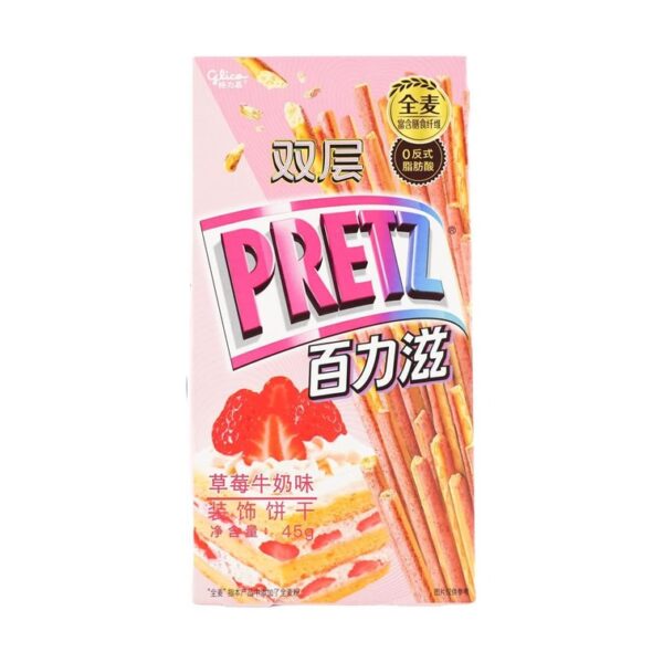 Glico Pretz Double Strawberry Cake 45g (China)