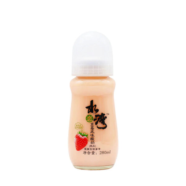 SLW Yogurt Drink Strawberry 280ml Glass Bottle
