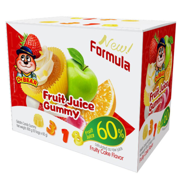 Dr. Bear Fruit Cake Peelable Gummy 60g (China)