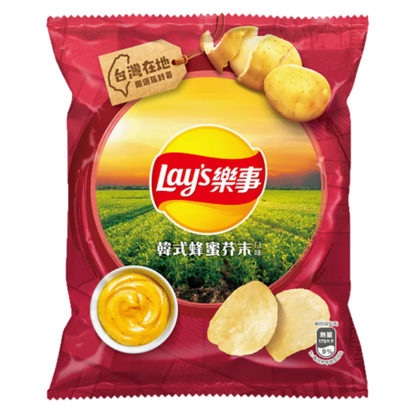 Lays Chips Korean Honey Mustard Flavor 32g (Taiwan)