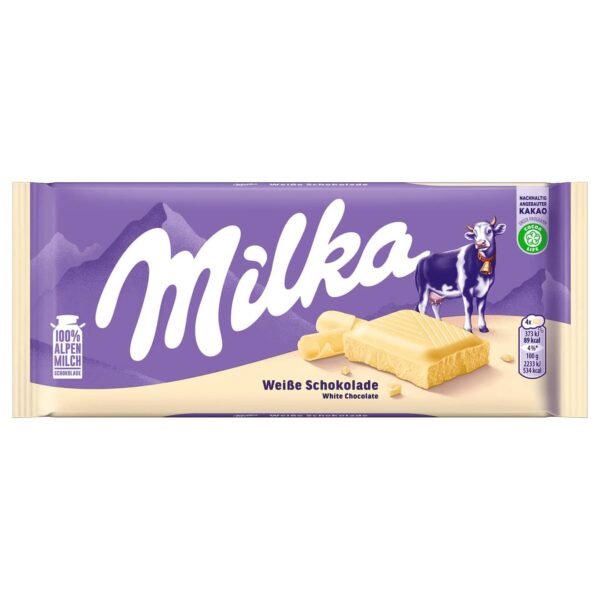 Milka White Chocolate 90g (Germany)